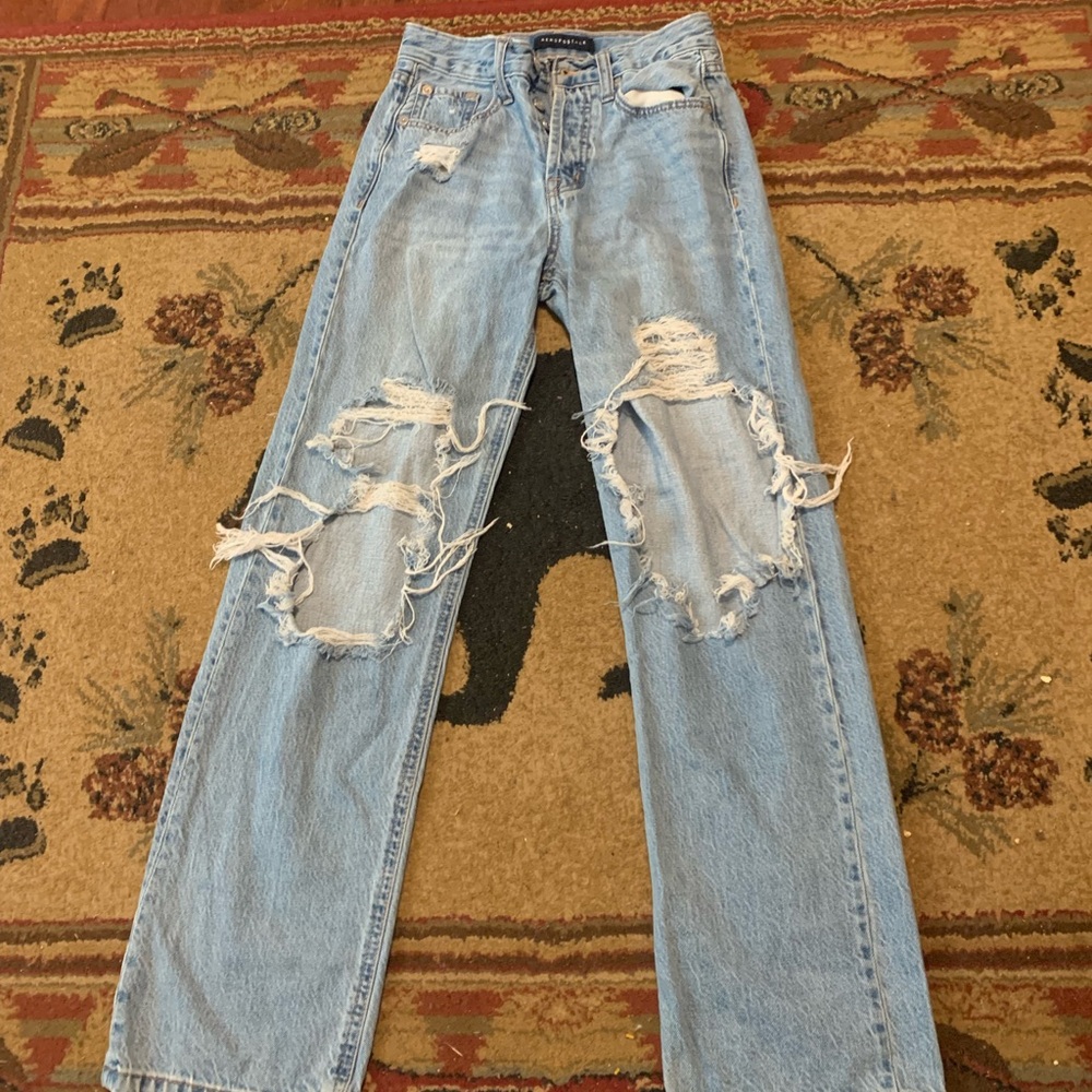 Distressed Light Blue Women's Jeans